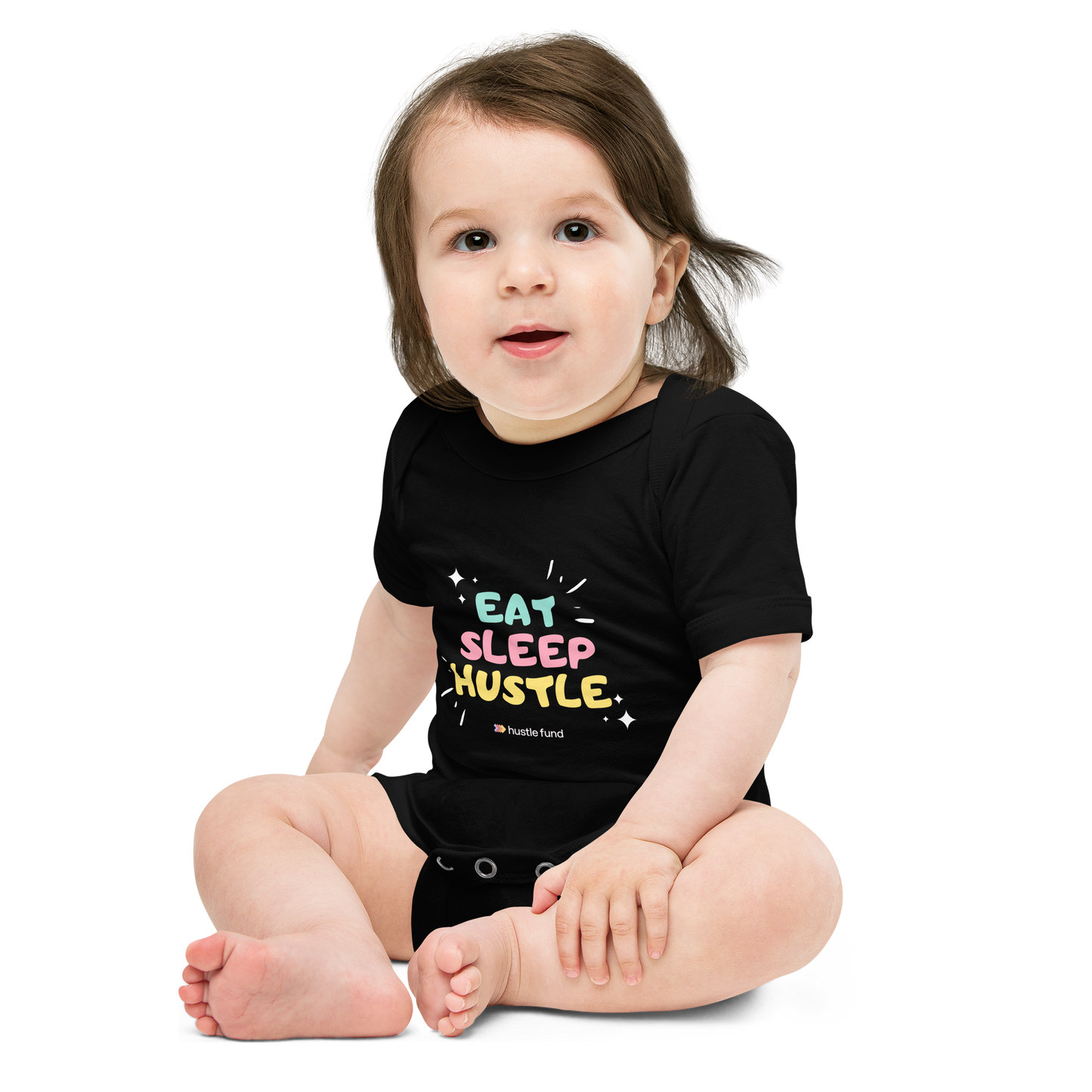 Eat, Sleep, Hustle Baby Onesie