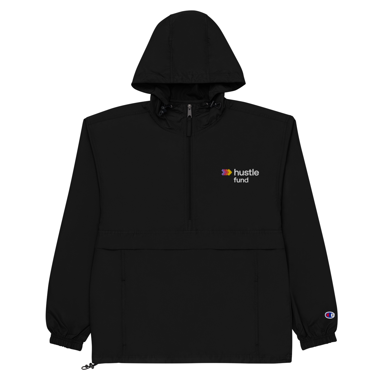 Hustle Fund Embroidered Champion Packable Unisex Jacket