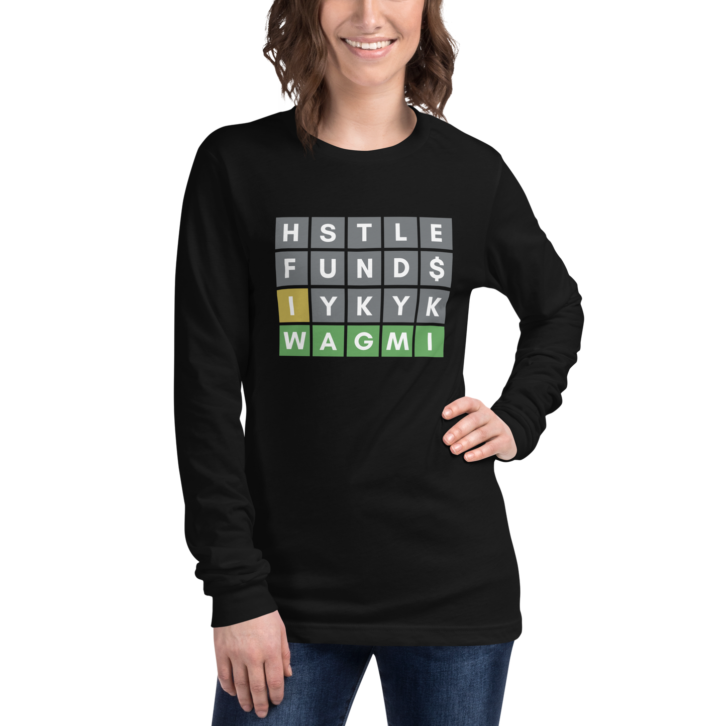 Hustle Fund Wordle Unisex Long Sleeve Shirt