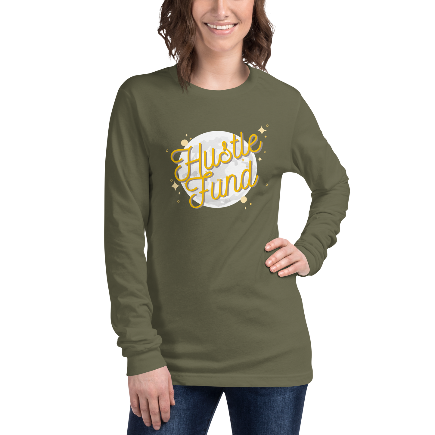 Over the Moon Hustle Fund Unisex Long Sleeve Shirt