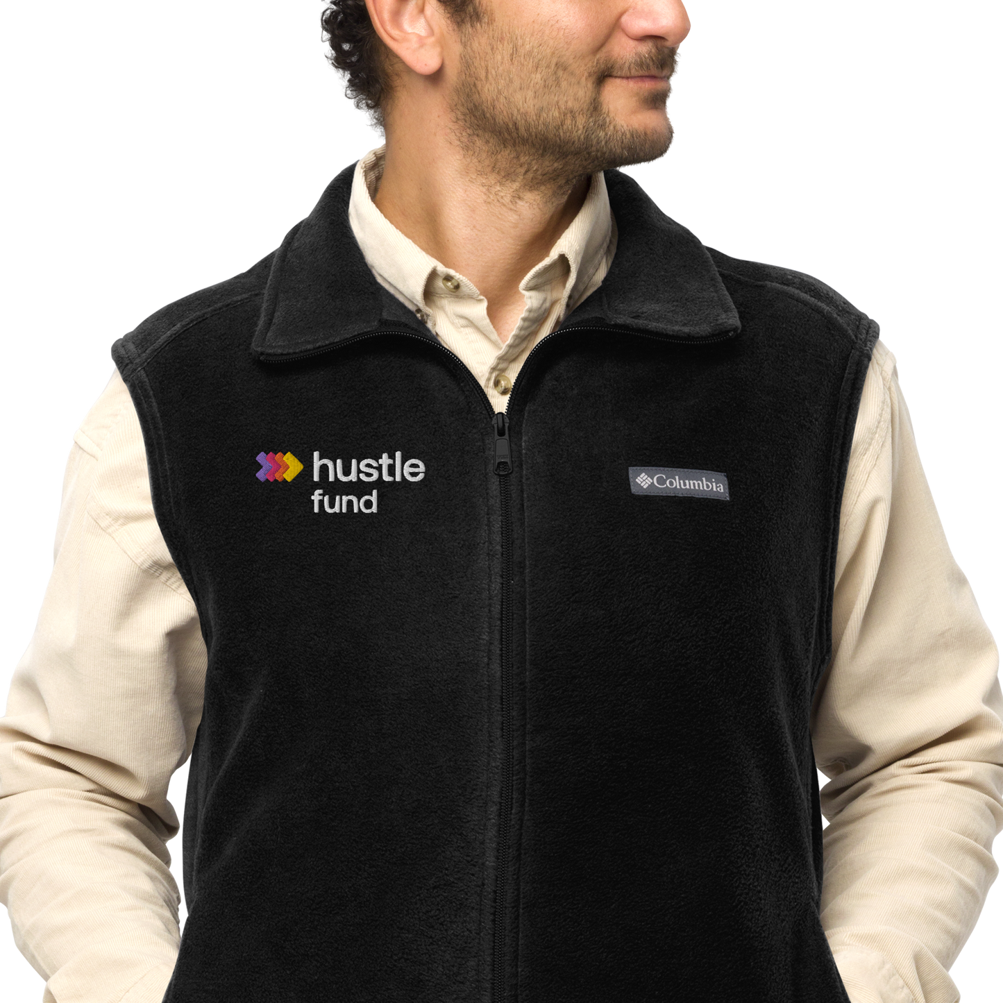 Hustle Fund Men's Embroidered Columbia Fleece Vest