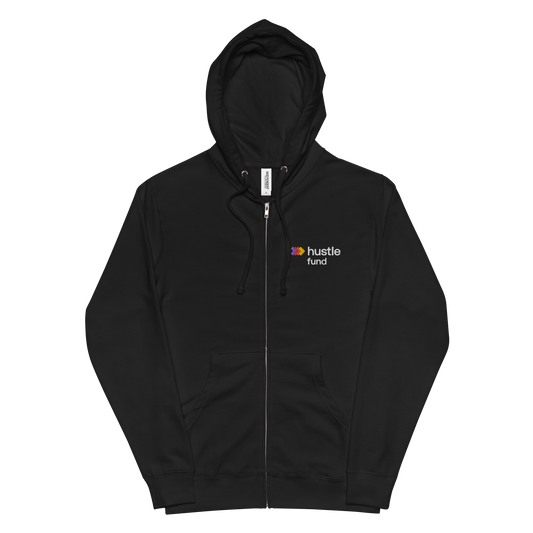 Hustle Fund Logo Unisex Fleece Zipped Hoodie