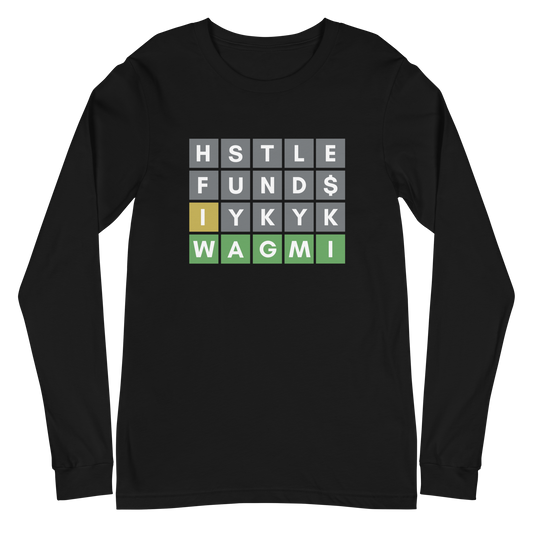 Hustle Fund Wordle Unisex Long Sleeve Shirt