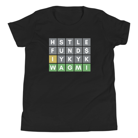 Hustle Fund Wordle Youth Unisex T-Shirt