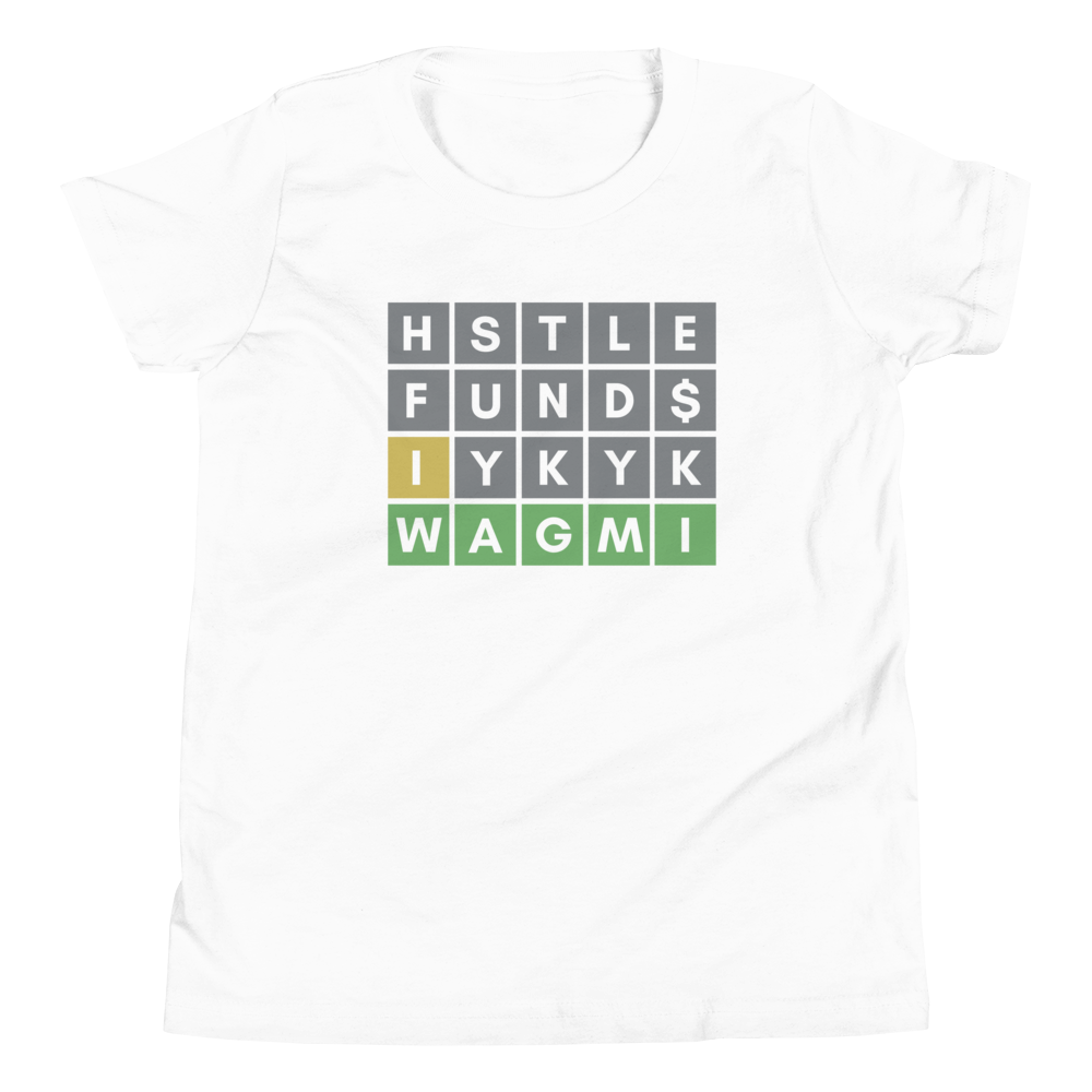 Hustle Fund Wordle Youth Unisex T-Shirt